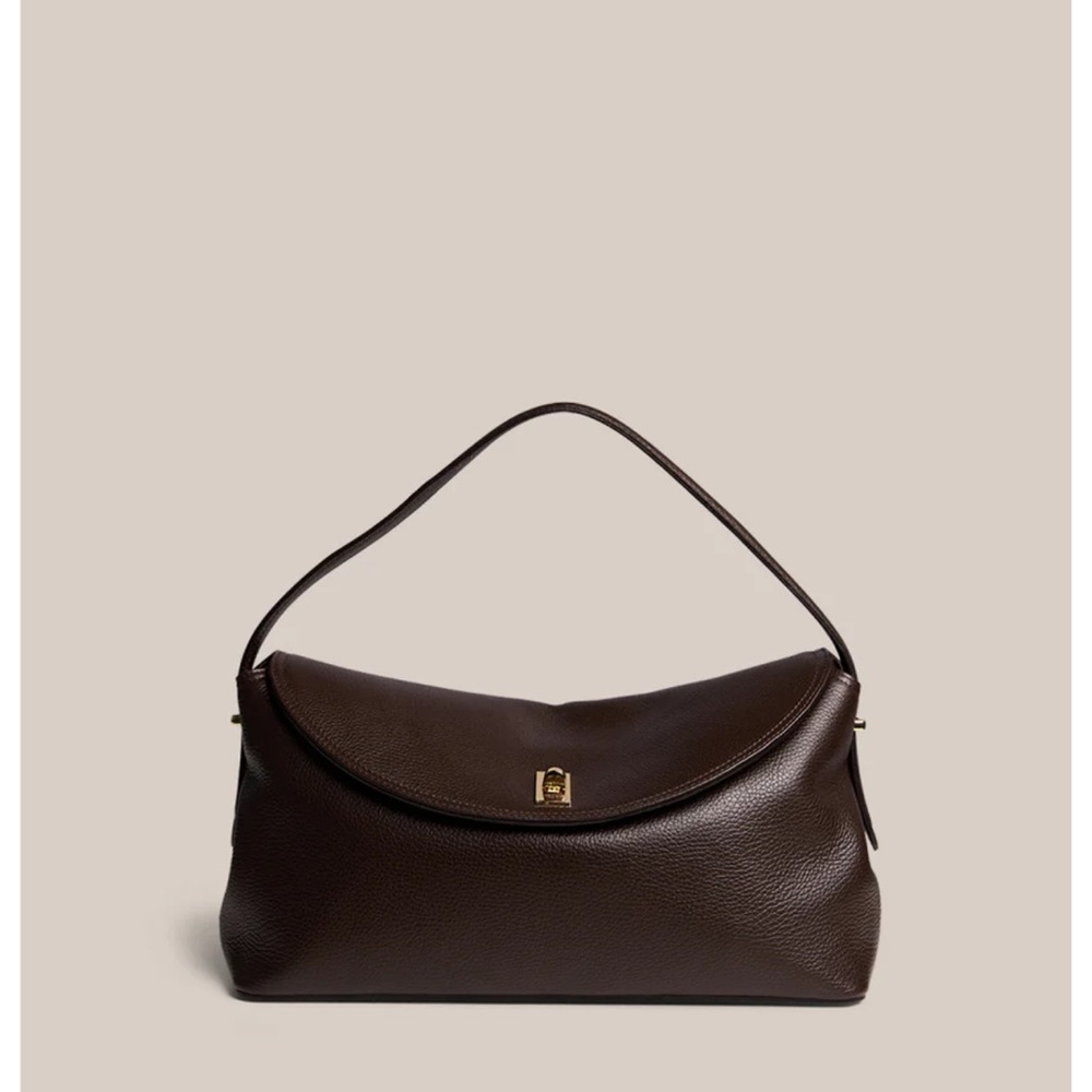 Vestirsi Dark Brown Leather Women's Shoulder Bag + Crossbody Strap